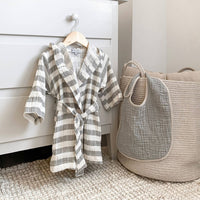 Bavoir froissé - Beige mousse