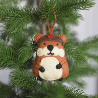 Hand-Embroidered Ornament - Beaver