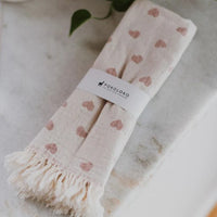 "Have A Heart" Turkish Cotton Hand Towels - Pack of 2