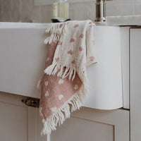 "Have A Heart" Turkish Cotton Hand Towels - Pack of 2