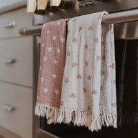 "Have A Heart" Turkish Cotton Hand Towels - Pack of 2