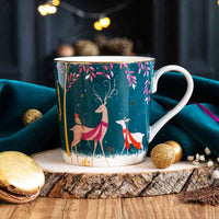 Tasse Sara Miller Woodland Tales Cerf et Rouge-gorge