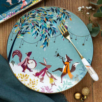 Ensemble de 4 assiettes assorties Sara Miller Woodland Tales