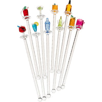 Set of 10 Acrylic Swizzle Sticks