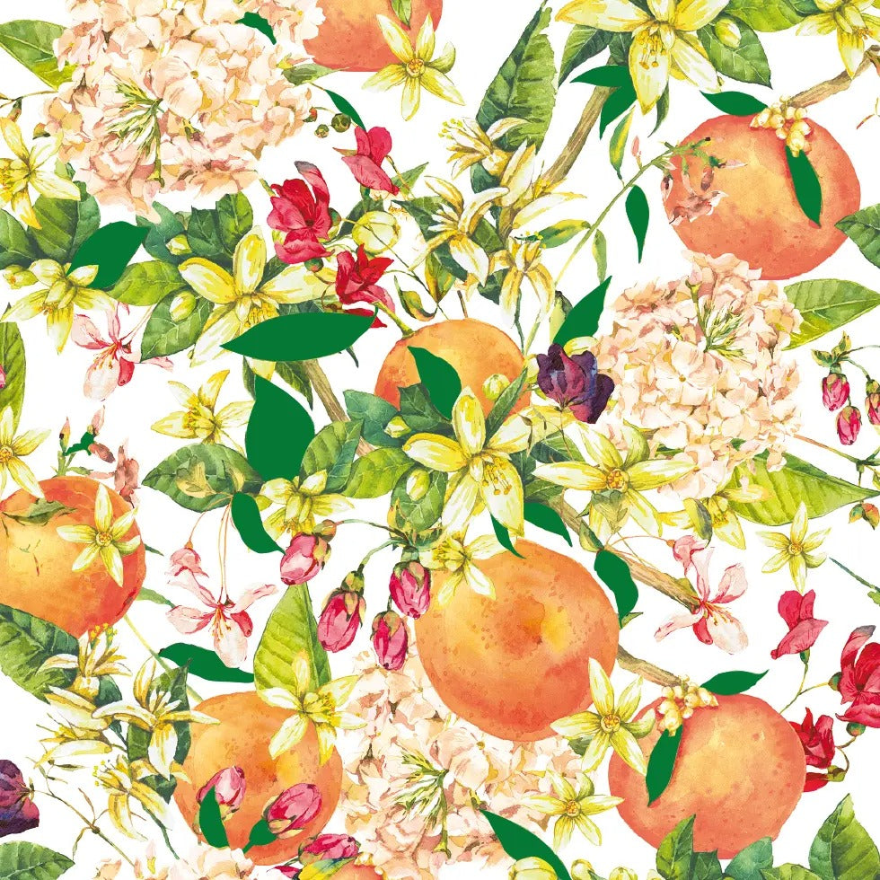 Carte de vœux « Oranges » 15 x 15 cm