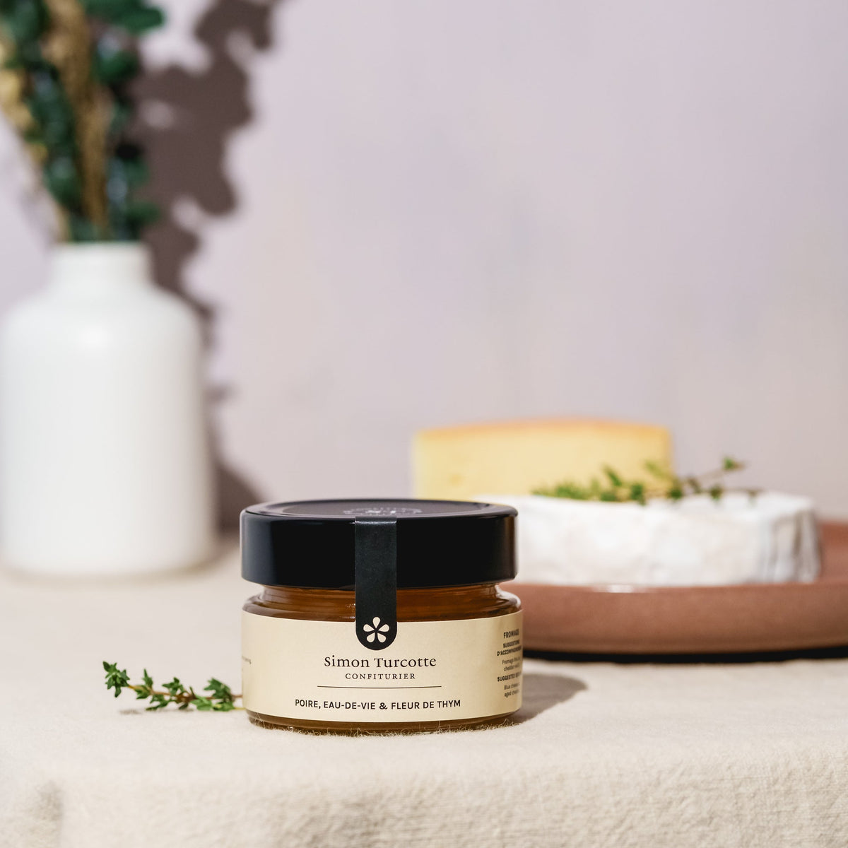 Pear, brandy, thyme flower Cheese Jam 125 ml