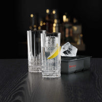 Set of 2 Long Drink Glasses & Giant Ice Cube Mold