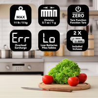 Balance de cuisine numérique - Plateau en acier inoxydable