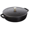 Cast Iron Round Braiser with lid 28cm 3,7L - Chistera Black