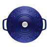 Dark Blue Cast Iron Round French Oven Fleur-de-lis - 3.6L