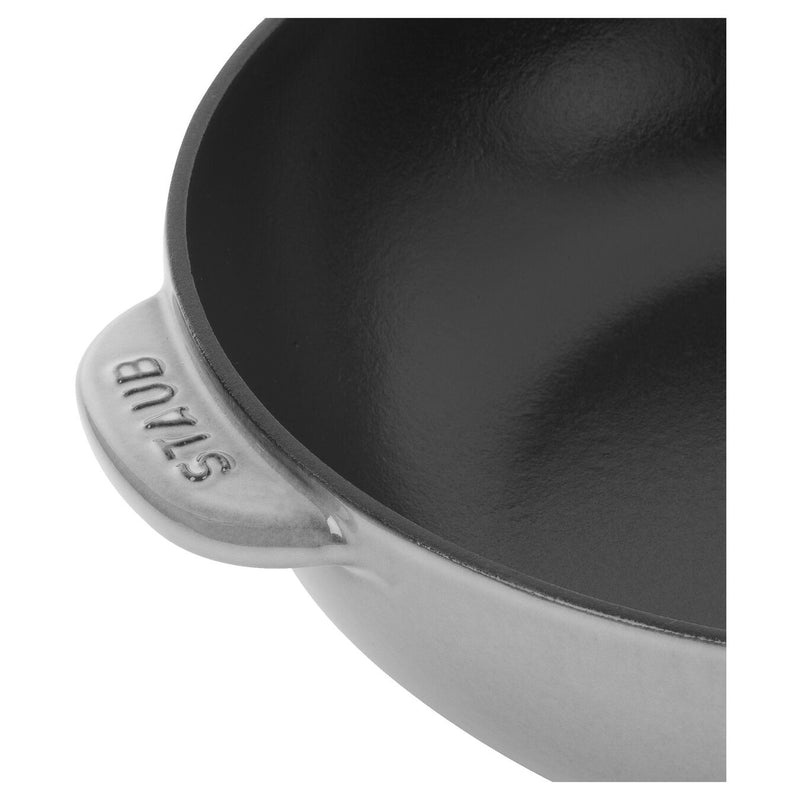 Graphite Grey Cast Iron Daily Pan with Glass Lid - 26cm