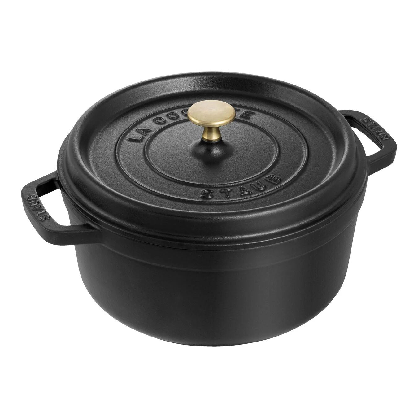 Black Cast Iron Round Cocotte - 24cm / 3.7L – Papille Urbaine