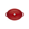 Cherry Red Cast Iron Oval Cocotte - 31cm / 5.5L