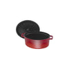 Cherry Red Cast Iron Oval Cocotte - 31cm / 5.5L