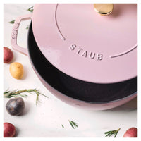 Sorbet Rose Cast Iron Round French Oven - 4.8L