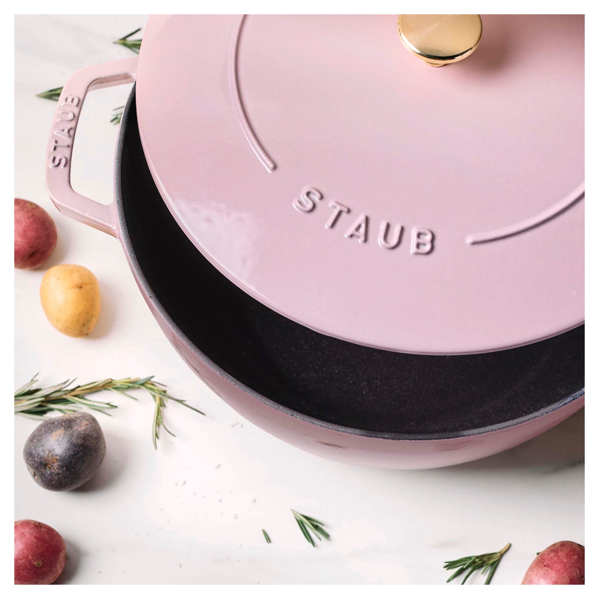 Sorbet Rose Cast Iron Round French Oven - 4.8L