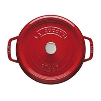Cherry Red Cast Iron Round Cocotte - 24cm / 3.7L