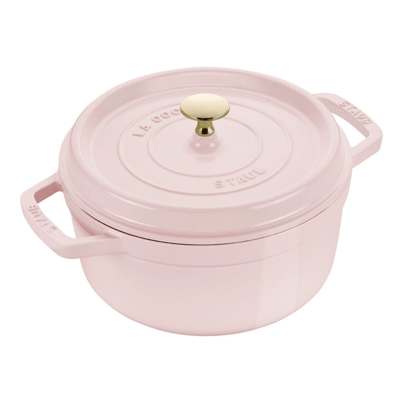 Sorbet Rose Cast Iron Round Cocotte - 22cm / 2.5L