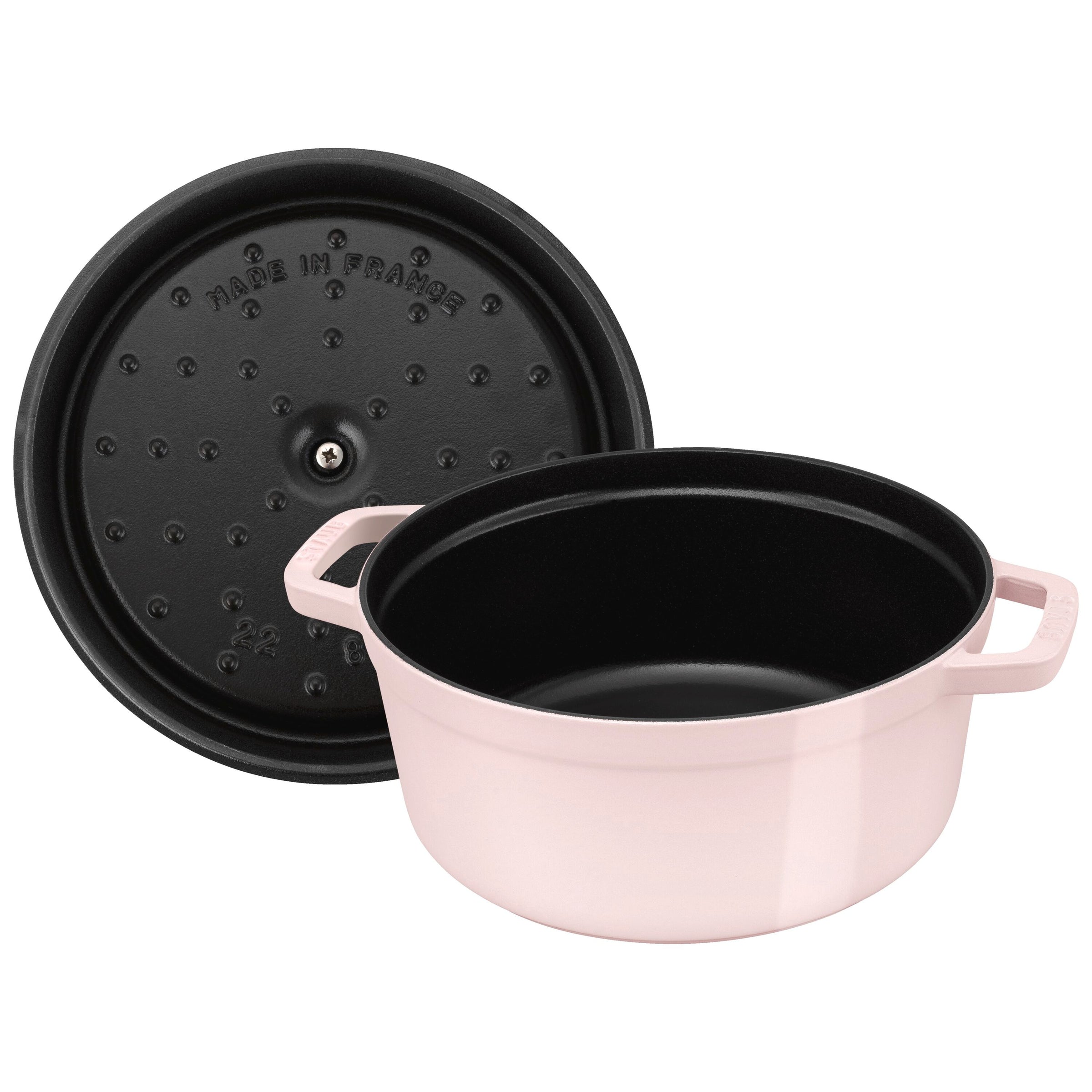 Sorbet Rose Cast Iron Round Cocotte - 22cm / 2.5L