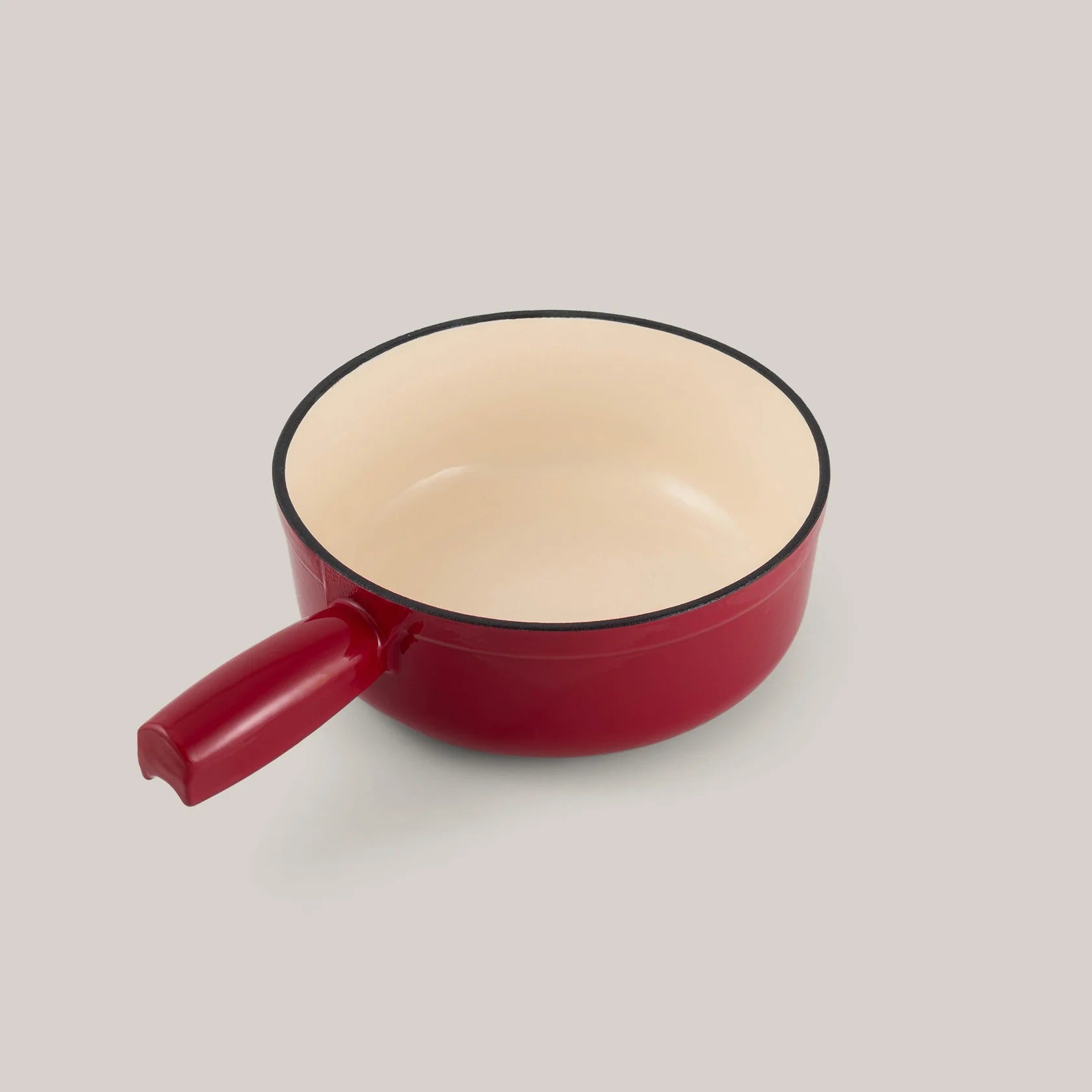 Ensemble à fondue au fromage en fonte émaillée rouge cerise Lugano