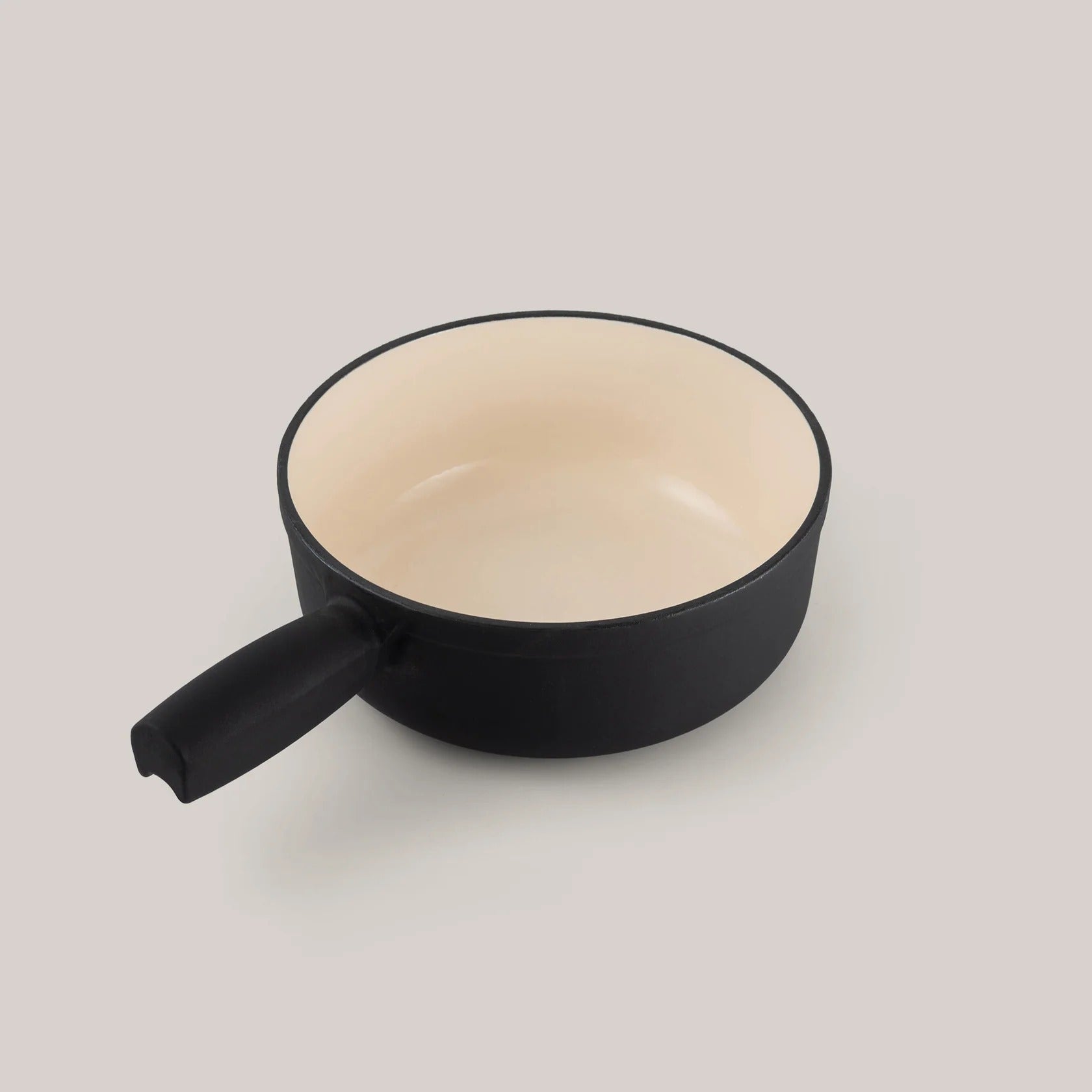 Ensemble à fondue au fromage en fonte noir mat Lugano