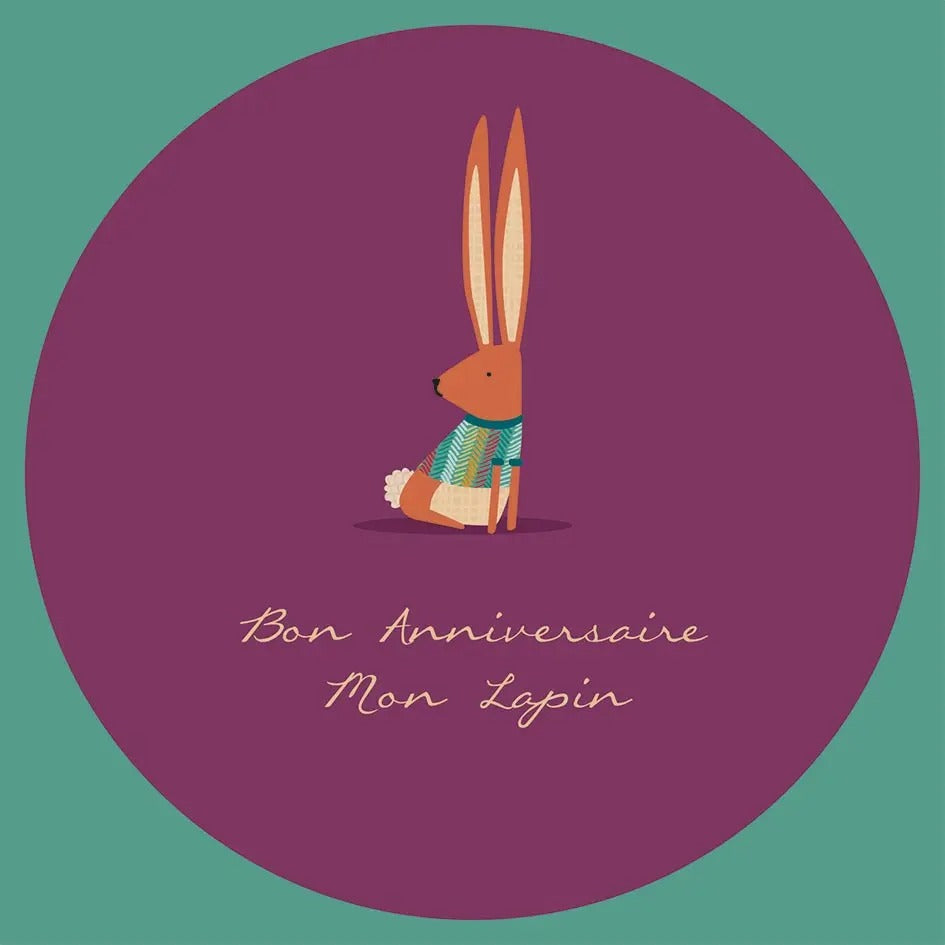 Bon Anniversaire Mon Lapin Greeting Card