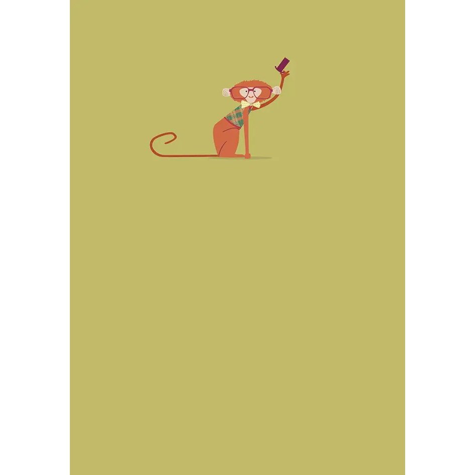 "Monkey" Greeting Card 5" x 7"