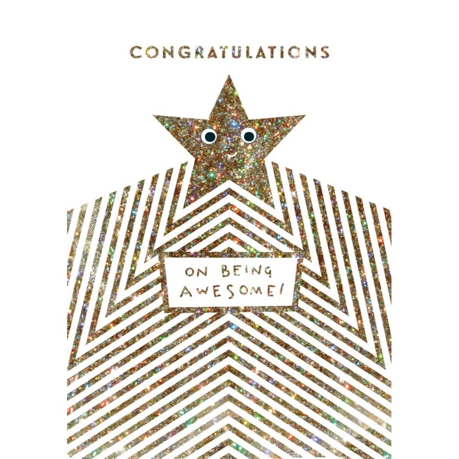 "Congratulations on Being Awesome" Greeting Card 5" x 7"