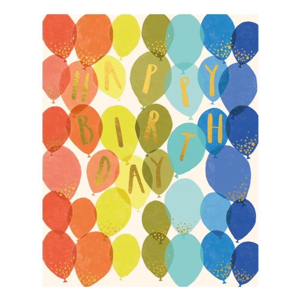 "Happy Birthday - Balloons" Greeting Card 5.5" x 7"