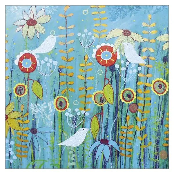 Carte de vœux Fleurs sauvages 15 x 15 cm