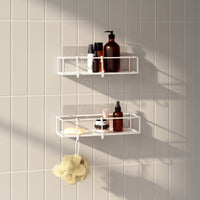 Cubiko White Shower Bins - Set Of 2