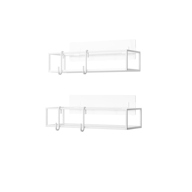 Cubiko White Shower Bins - Set Of 2