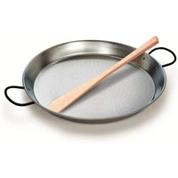 Poêle à Paella en Acier Poli La Valenciana 34 cm