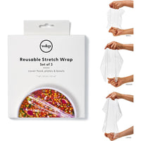 Pellicule extensible réutilisable Stretch Wrap - Ensemble de 3