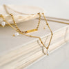 Axelle Gold Short Bar Necklace