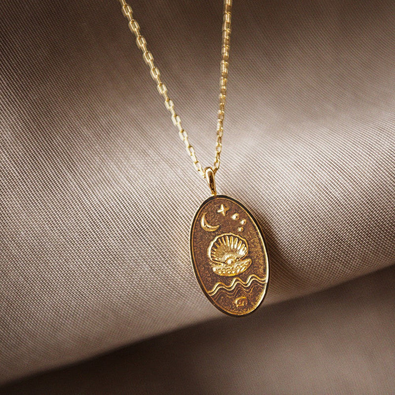 Cancer Gold Zodiac Necklace