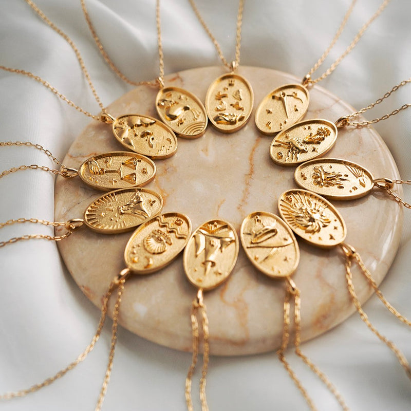 Cancer Gold Zodiac Necklace