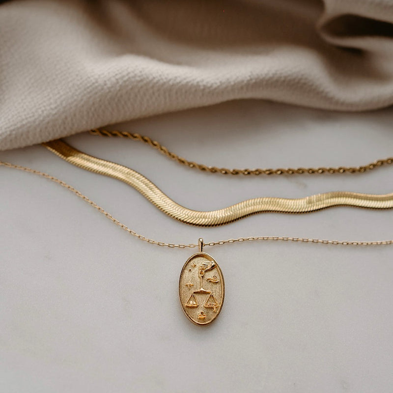 Libra Gold Zodiac Necklace