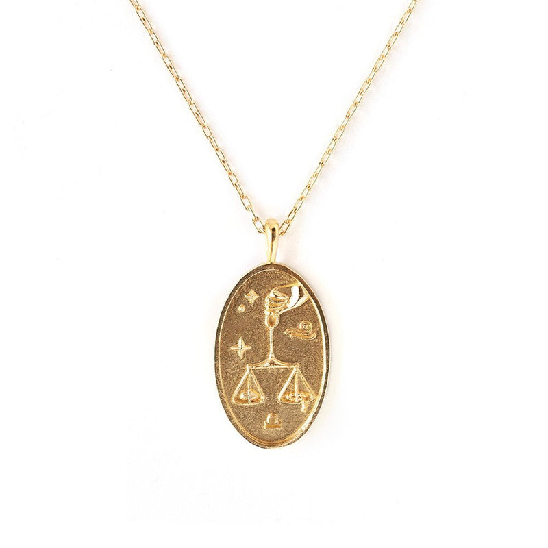 Libra Gold Zodiac Necklace