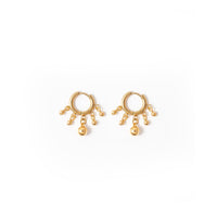 Lorno Gold Beaded Hoop Earrrings