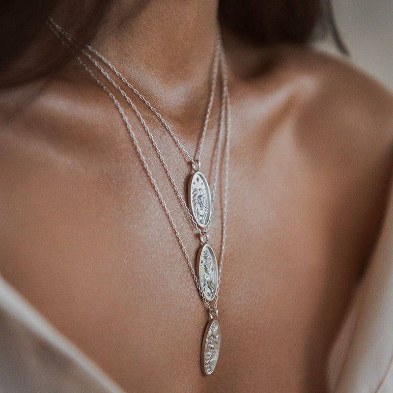 Vierge Collier zodiaque argent