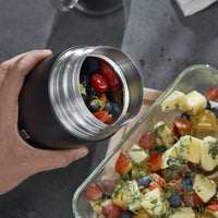 Boîte repas isotherme en acier inoxydable noir 700 ml