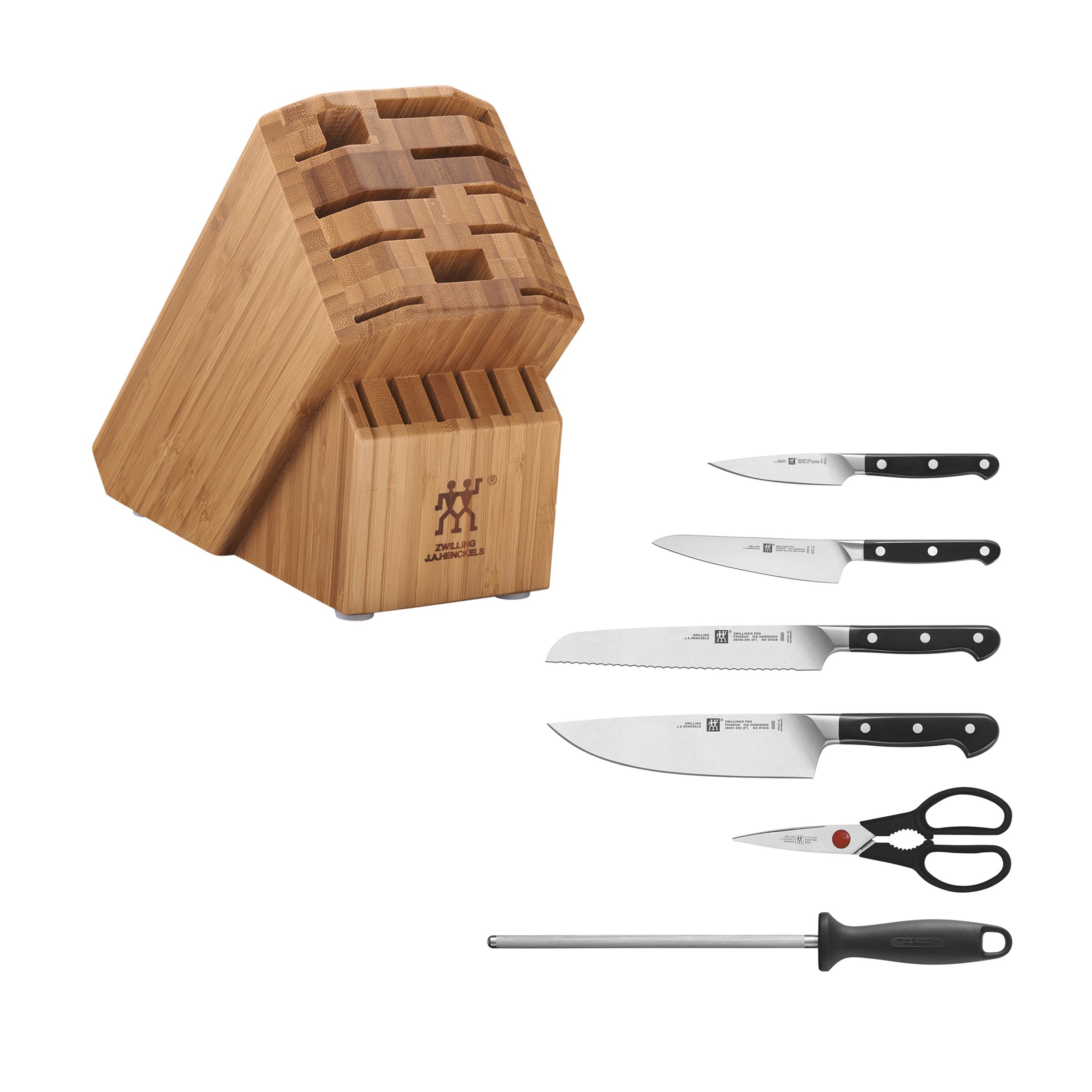 Pro 7-Piece Knife Set with Bamboo Block