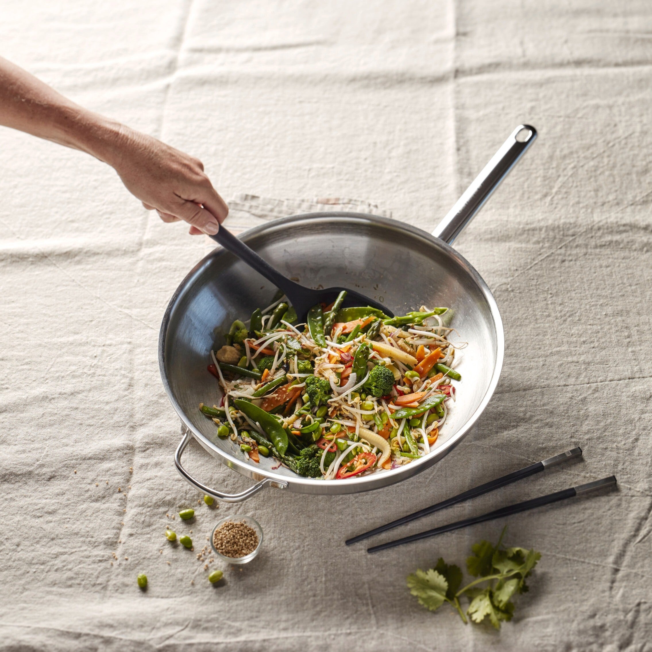 Wok ZWILLING Plus en acier inoxydable 18/10, 32 cm