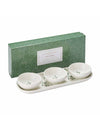Amor Porcelain Three Bowls and Tray Set