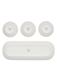 Amor Porcelain Three Bowls and Tray Set