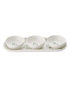 Amor Porcelain Three Bowls and Tray Set