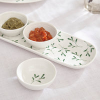 Amor Porcelain Three Bowls and Tray Set