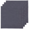 Charcoal Hemstitch Linen Napkins Set of 4