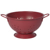 Matte Steel Carmine Red Colander